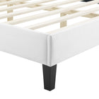 Modway Peyton Performance Velvet Full Platform Bed - Black Wood Legs