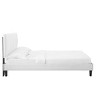 Modway Peyton Performance Velvet Full Platform Bed - Black Wood Legs