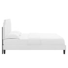 Modway Sienna Performance Velvet King Platform Bed - Black Wood Legs