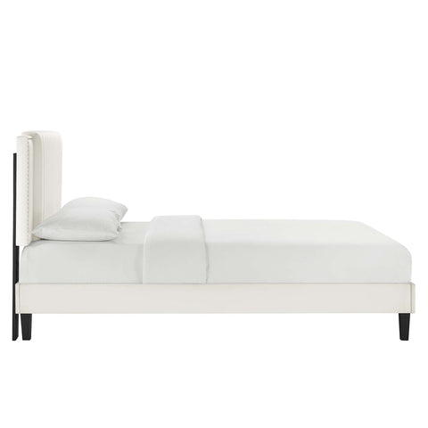 Modway Zahra Channel Tufted Performance Velvet Twin Platform Bed  