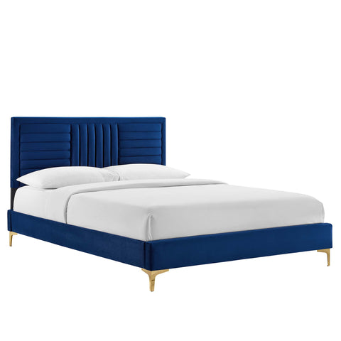 Modway Sofia Channel Tufted Performance Velvet Full Platform Bed  