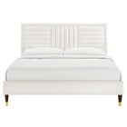 Modway Sofia Channel Tufted Performance Velvet Full Platform Bed - Wood Legs