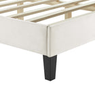 Modway Leah Chevron Tufted Performance Velvet Full Platform Bed - Black Wood Legs