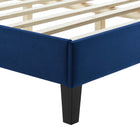 Modway Sofia Channel Tufted Performance Velvet Full Platform Bed - Black Wood Legs