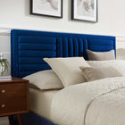 Modway Sofia Channel Tufted Performance Velvet Full Platform Bed - Black Wood Legs