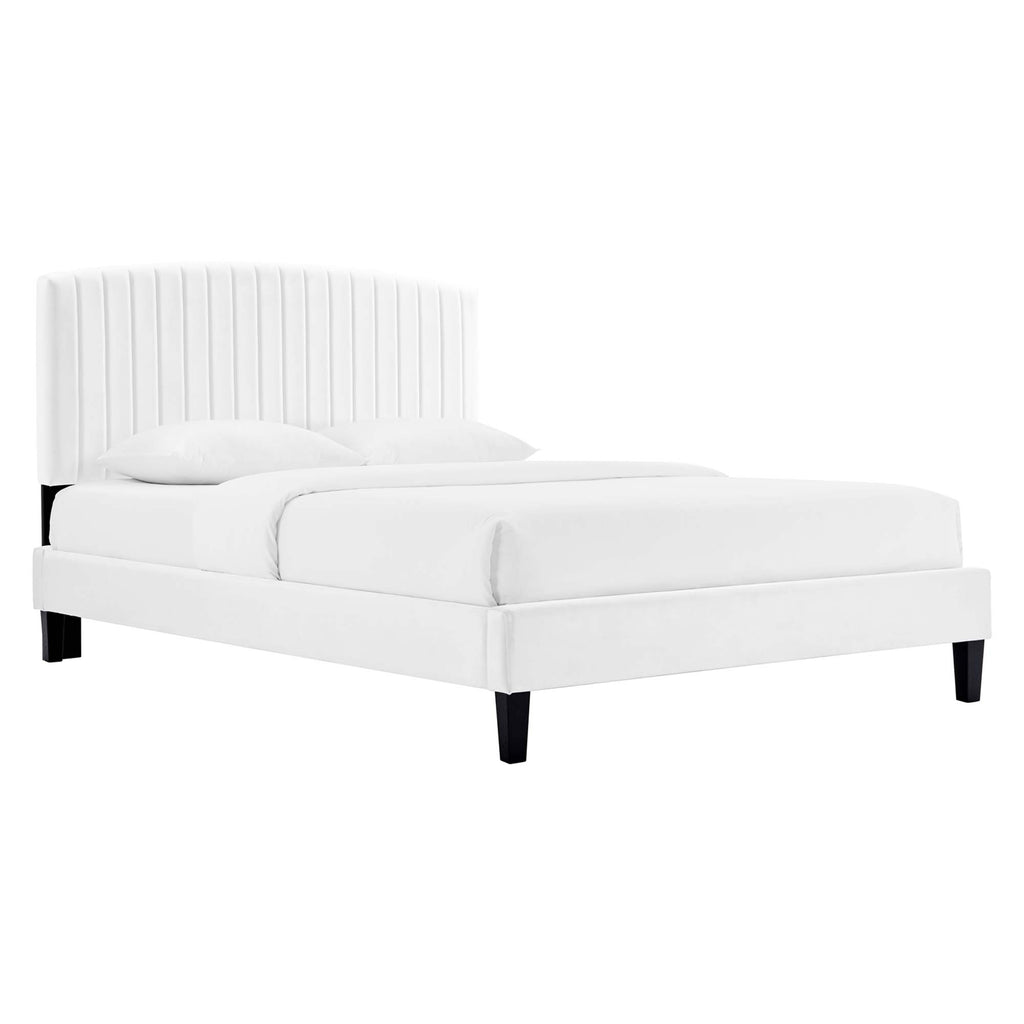 Modway Alessi Performance Velvet Full Platform Bed  