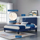 Modway Roxanne Performance Velvet Full Platform Bed