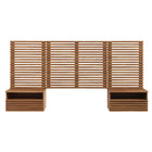 Modway Render Wall Mount Twin Headboard and Modern Nightstands