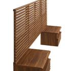 Modway Render Wall Mount Twin Headboard and Modern Nightstands