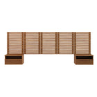 Modway Render Wall Mount Queen Headboard and Modern Nightstands