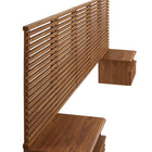 Modway Render Wall Mount Queen Headboard and Modern Nightstands
