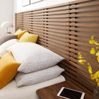 Modway Render Wall Mount Queen Headboard and Modern Nightstands