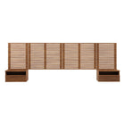 Modway Render Wall Mount King Headboard and Modern Nightstands