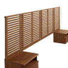 Modway Render Wall Mount King Headboard and Modern Nightstands