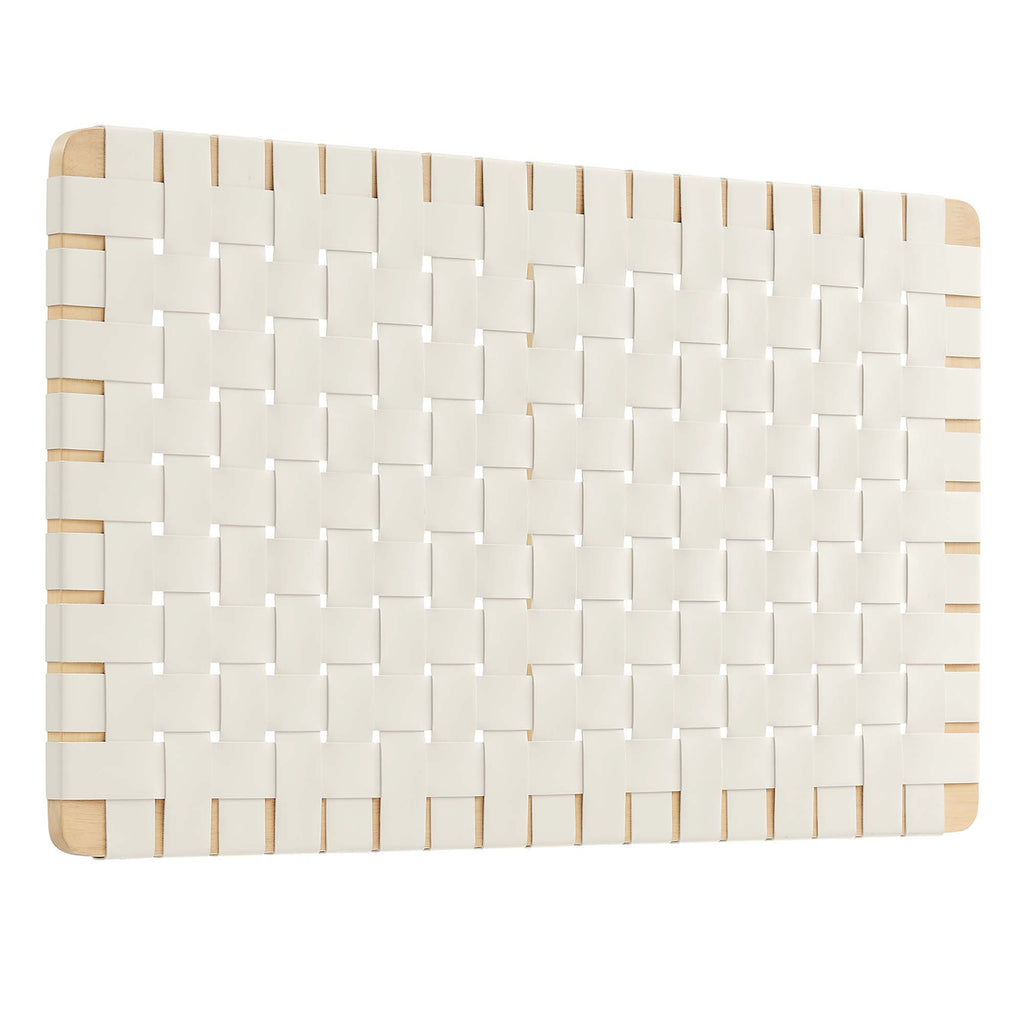 Modway Sparta Weave Wall-Mount Vegan Leather Twin Headboard  