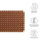 Modway Sparta Weave Wall-Mount Vegan Leather Twin Headboard