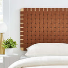 Modway Sparta Weave Wall-Mount Vegan Leather Twin Headboard
