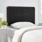 Modway Sparta Weave Wall-Mount Vegan Leather Twin Headboard