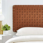 Modway Sparta Weave Wall-Mount Vegan Leather Twin Headboard