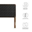Modway Sparta Weave Vegan Leather Twin Headboard