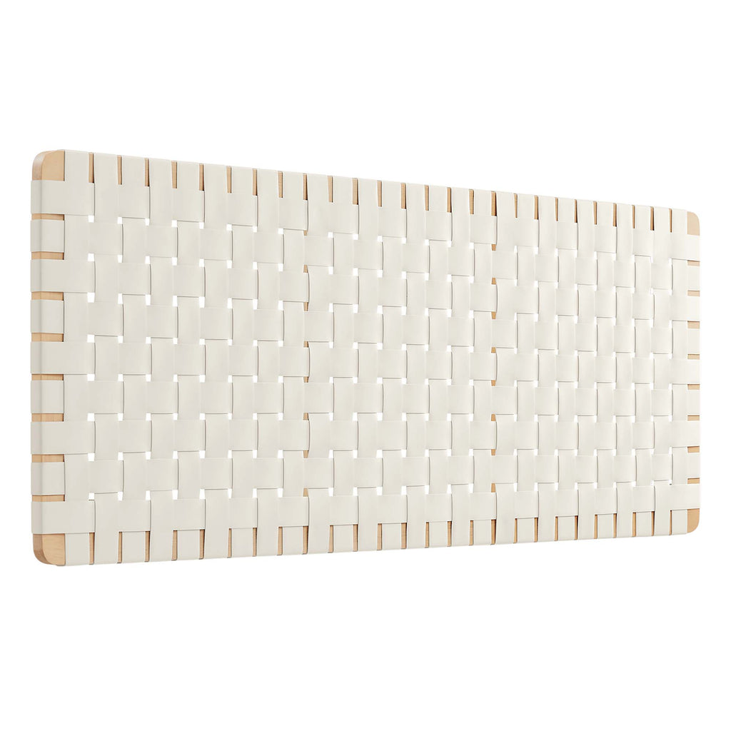 Modway Sparta Weave Wall-Mount Vegan Leather Queen Headboard  
