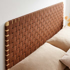 Modway Sparta Weave Wall-Mount Vegan Leather Queen Headboard