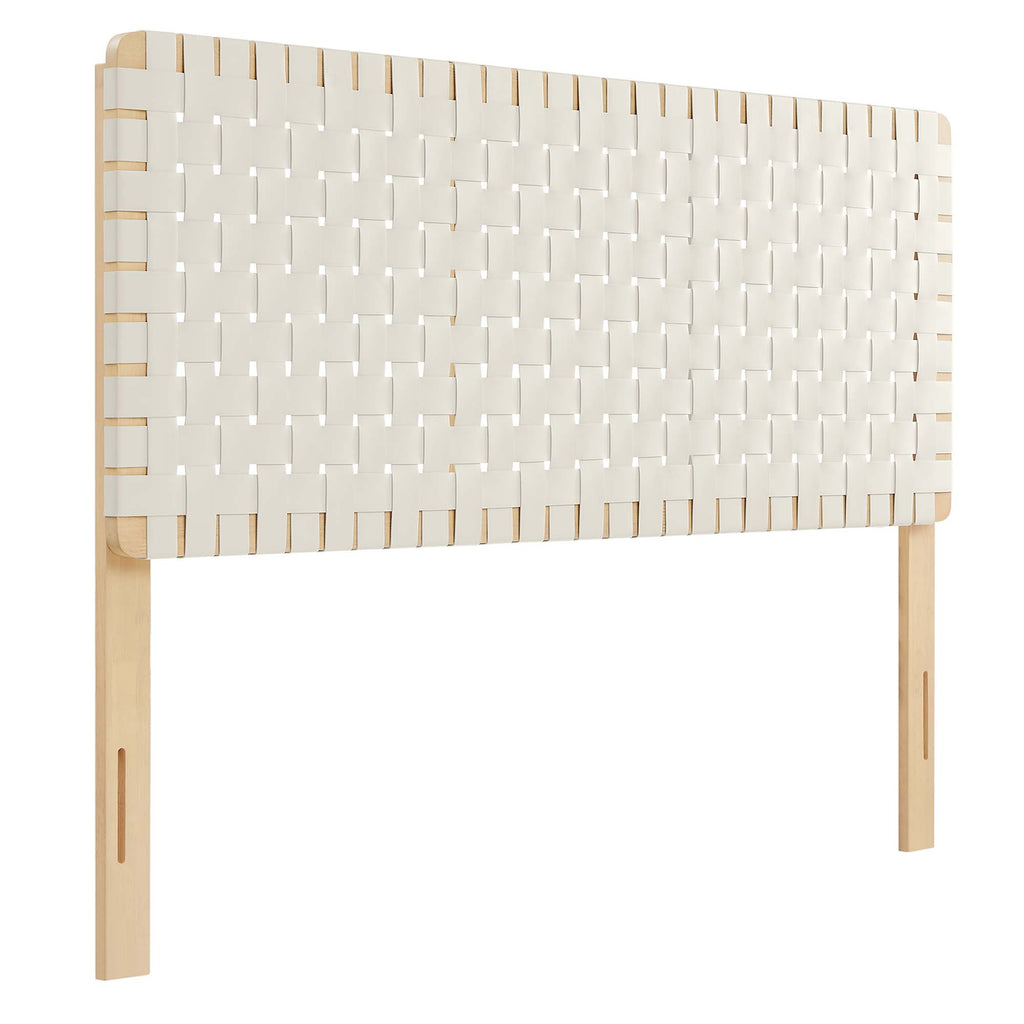 Modway Sparta Weave Vegan Leather Queen Headboard  
