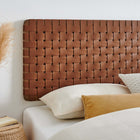 Modway Sparta Weave Wall-Mount Vegan Leather King Headboard