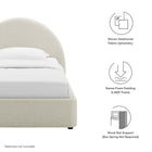 Modway Resort Upholstered Fabric Arched Round Twin Platform Bed