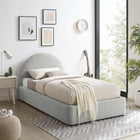 Modway Resort Upholstered Fabric Arched Round Twin Platform Bed
