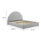 Modway Resort Upholstered Fabric Arched Round Queen Platform Bed