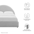 Modway Resort Upholstered Fabric Arched Round Queen Platform Bed