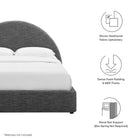 Modway Resort Upholstered Fabric Arched Round Queen Platform Bed