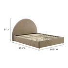 Modway Resort Performance Velvet Arched Round King Platform Bed