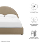 Modway Resort Performance Velvet Arched Round King Platform Bed