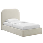 Modway Keynote Upholstered Fabric Curved Twin Platform Bed  