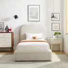 Modway Keynote Upholstered Fabric Curved Twin Platform Bed
