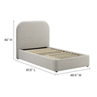 Modway Keynote Upholstered Fabric Curved Twin Platform Bed