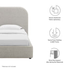 Modway Keynote Upholstered Fabric Curved Twin Platform Bed