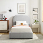 Modway Keynote Upholstered Fabric Curved Twin Platform Bed