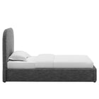Modway Keynote Upholstered Fabric Curved Twin Platform Bed