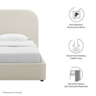 Modway Keynote Performance Velvet Curved Twin Platform Bed