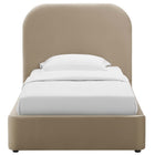 Modway Keynote Performance Velvet Curved Twin Platform Bed