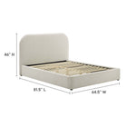 Modway Keynote Upholstered Fabric Curved Full Platform Bed