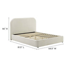 Modway Keynote Performance Velvet Curved Full Platform Bed