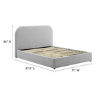 Modway Keynote Upholstered Fabric Curved Queen Platform Bed