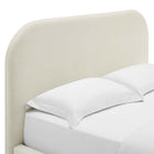 Modway Keynote Performance Velvet Curved Queen Platform Bed