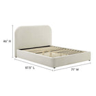 Modway Keynote Performance Velvet Curved Queen Platform Bed