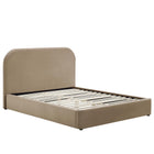 Modway Keynote Performance Velvet Curved Queen Platform Bed