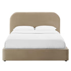 Modway Keynote Performance Velvet Curved Queen Platform Bed